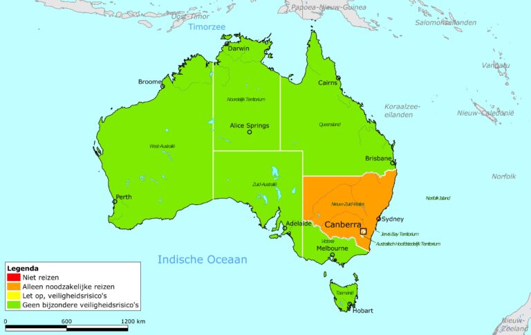 Ministerie BZ: noodtoestand New South Wales