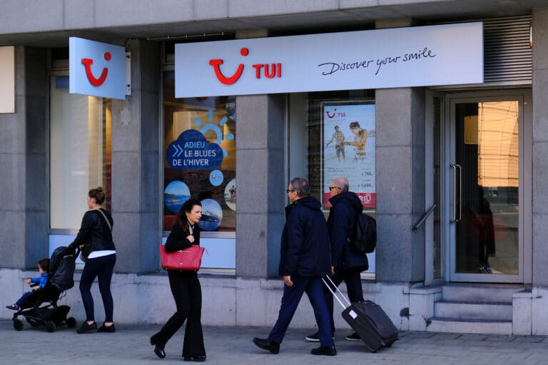 Boekingen TUI in België stijgen twee keer zo snel