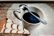 Digitaal koffiedrinken voor herhaling vatbaar
