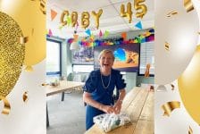 Jubileum Coby van Dongen: 45 jaar bij de Jong Intra