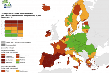 Europese RIVM: vier provincies op oranje