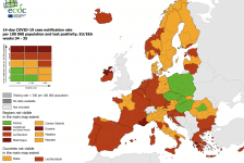 Nederland nog op rood bij Europees RIVM