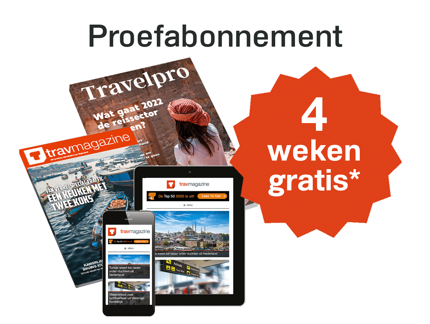 Proef Abonnement

Perfect om zowel TravMagazine als Travelpro een maand lang volledig te ervaren, evenals de Premium online toegang!

