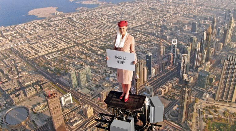 Nieuwe campagne Emirates: niet geschikt voor mensen met hoogtevrees (video)