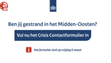 BuzA oproep aan gestrande reizigers: vul Crisis Contactformulier in