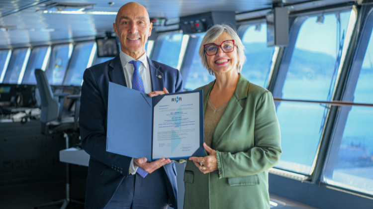 Emanuele Castagno And Magali Bertolucci Onboard MSC Grandiosa